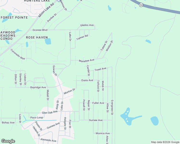 map of restaurants, bars, coffee shops, grocery stores, and more near 11128 Cardel Street in New Port Richey