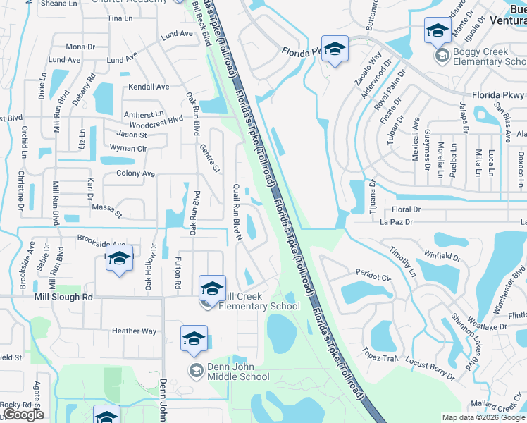 map of restaurants, bars, coffee shops, grocery stores, and more near 1761 Quail Ridge Loop in Kissimmee