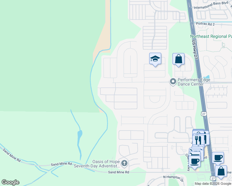 map of restaurants, bars, coffee shops, grocery stores, and more near 114 Lancaster Dr in Davenport