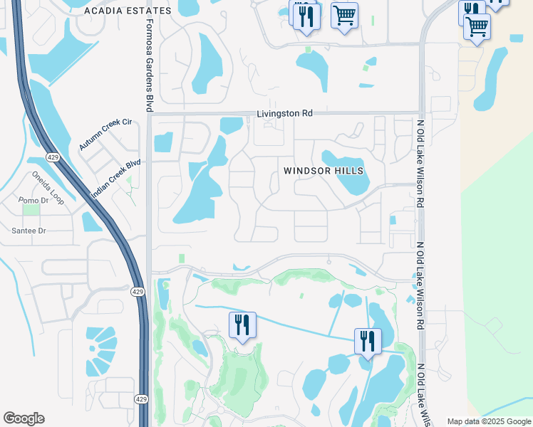 map of restaurants, bars, coffee shops, grocery stores, and more near 7756 Teascone Boulevard in Kissimmee