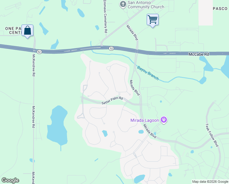 map of restaurants, bars, coffee shops, grocery stores, and more near June Briar Loop in Zephyrhills