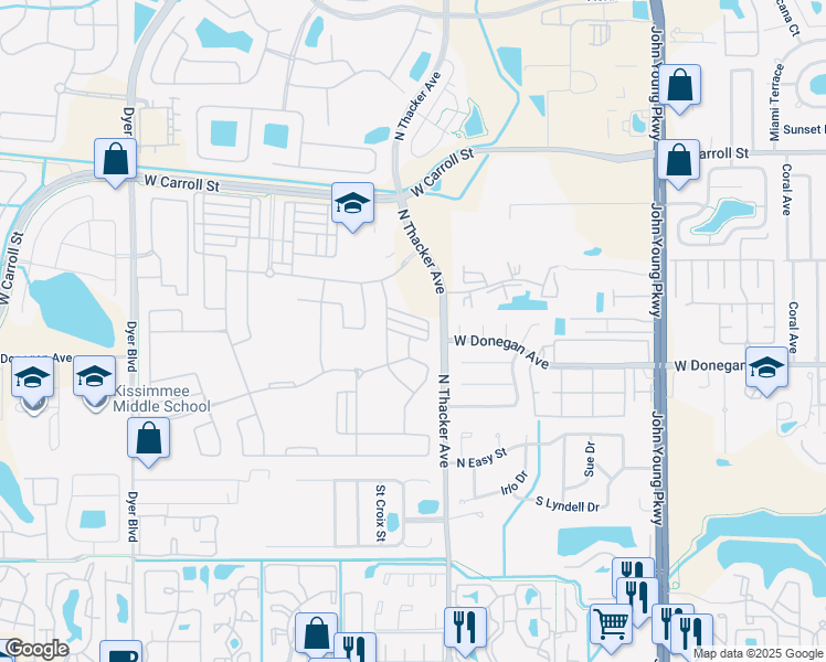 map of restaurants, bars, coffee shops, grocery stores, and more near 2247 Centerra Loop in Kissimmee