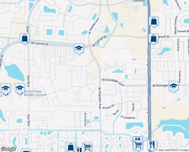 map of restaurants, bars, coffee shops, grocery stores, and more near 2247 Centerra Loop in Kissimmee