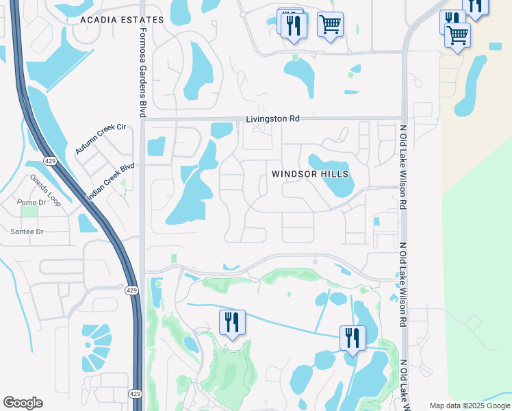 map of restaurants, bars, coffee shops, grocery stores, and more near 7756 Teascone Boulevard in Kissimmee