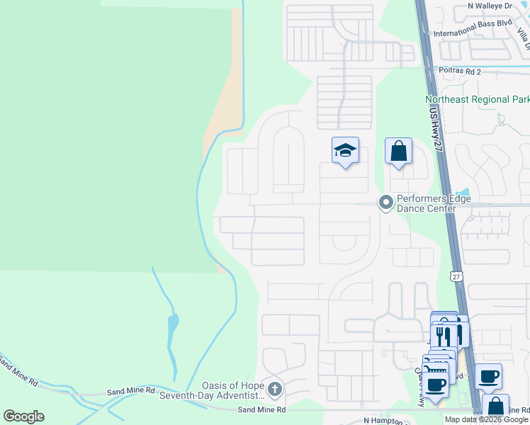 map of restaurants, bars, coffee shops, grocery stores, and more near 114 Lancaster Drive in Davenport