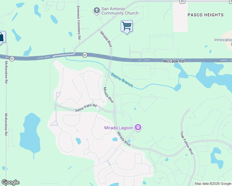 map of restaurants, bars, coffee shops, grocery stores, and more near Unnamed Road in Pasco County
