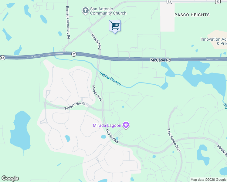 map of restaurants, bars, coffee shops, grocery stores, and more near Unnamed Road in Pasco County