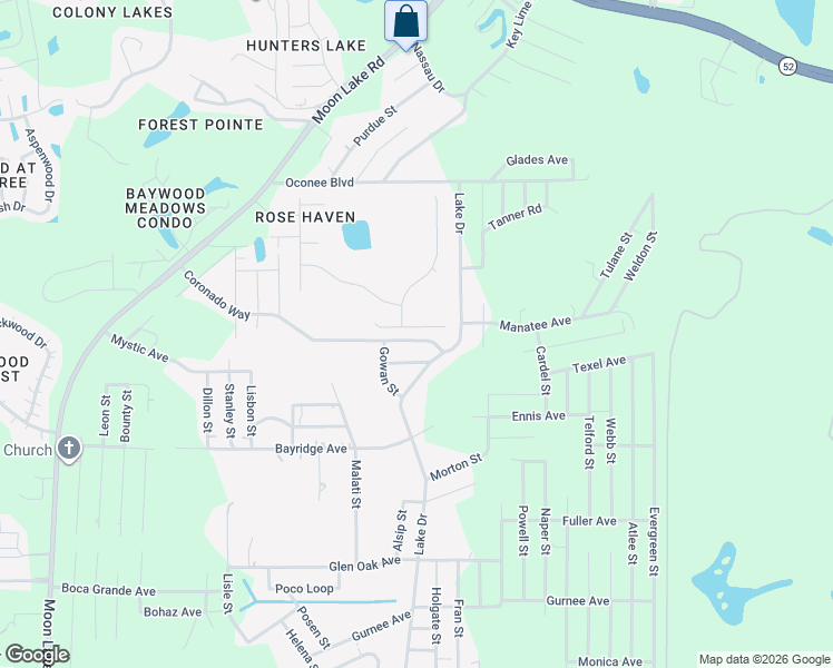 map of restaurants, bars, coffee shops, grocery stores, and more near 12708 Coronado Way in Port Richey