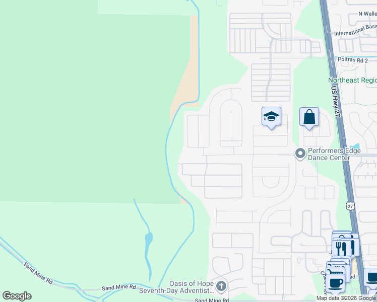 map of restaurants, bars, coffee shops, grocery stores, and more near 151 Aldridge Lane in Davenport