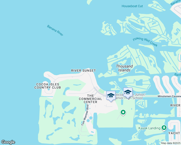 map of restaurants, bars, coffee shops, grocery stores, and more near 1729 Minutemen Causeway in Cocoa Beach