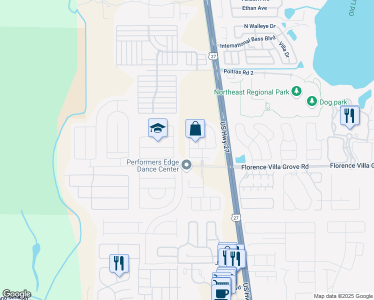 map of restaurants, bars, coffee shops, grocery stores, and more near 300 Haversham Way in Davenport