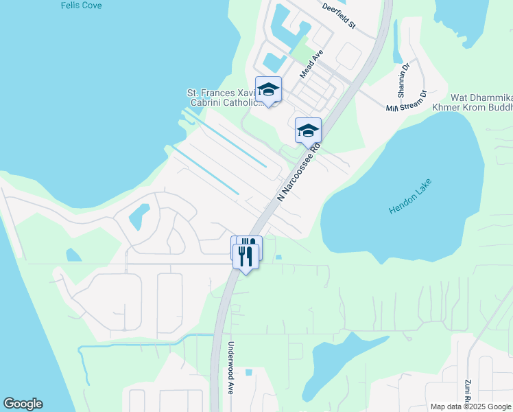 map of restaurants, bars, coffee shops, grocery stores, and more near 5138 Marina Drive in St. Cloud