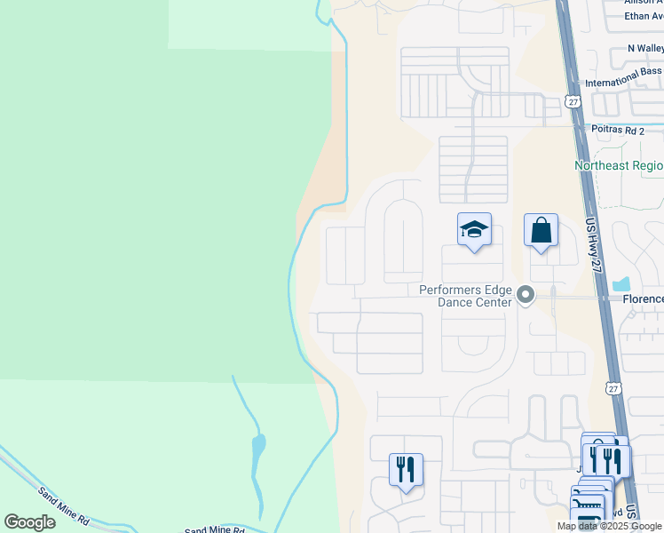 map of restaurants, bars, coffee shops, grocery stores, and more near 324 Aldridge Lane in Davenport