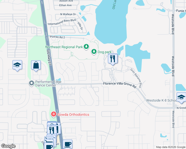 map of restaurants, bars, coffee shops, grocery stores, and more near 830 Hillcrest Drive in Davenport