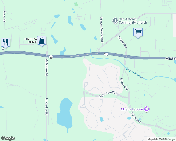 map of restaurants, bars, coffee shops, grocery stores, and more near 30904 State Road 52 in San Antonio
