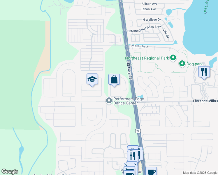 map of restaurants, bars, coffee shops, grocery stores, and more near 238 Haversham Way in Davenport