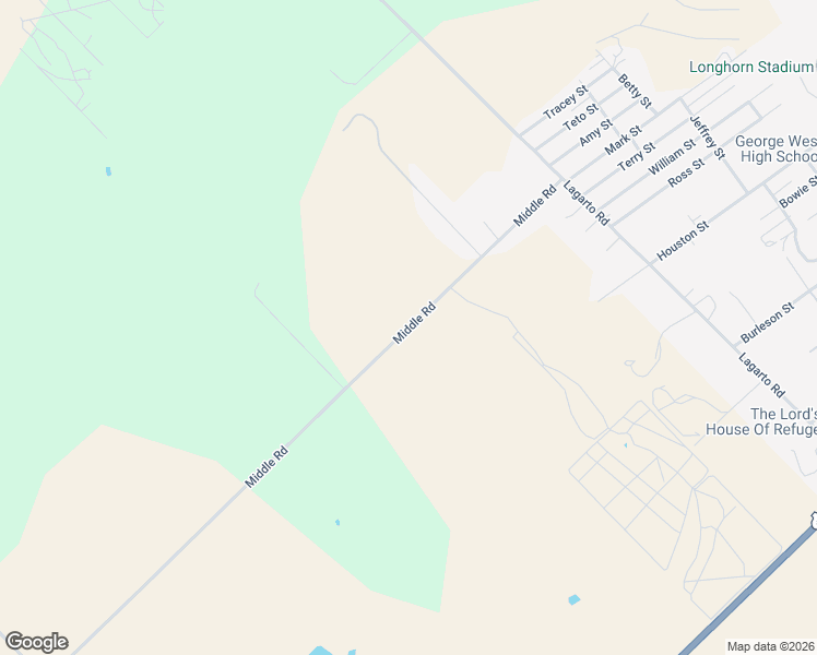 map of restaurants, bars, coffee shops, grocery stores, and more near 1584 Middle Road in George West