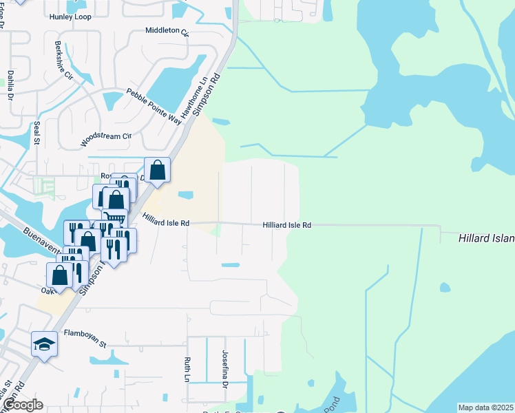 map of restaurants, bars, coffee shops, grocery stores, and more near 2609 Belmont Place in Kissimmee