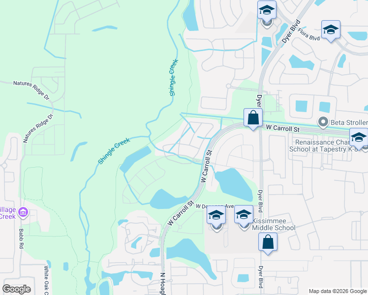 map of restaurants, bars, coffee shops, grocery stores, and more near 3851 Sonoma Boulevard in Kissimmee