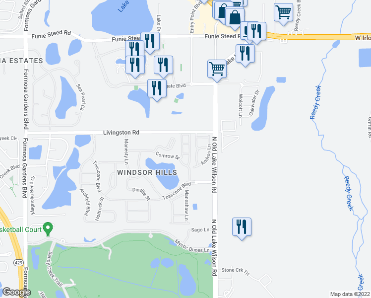 map of restaurants, bars, coffee shops, grocery stores, and more near 2774 Almaton Loop in Kissimmee
