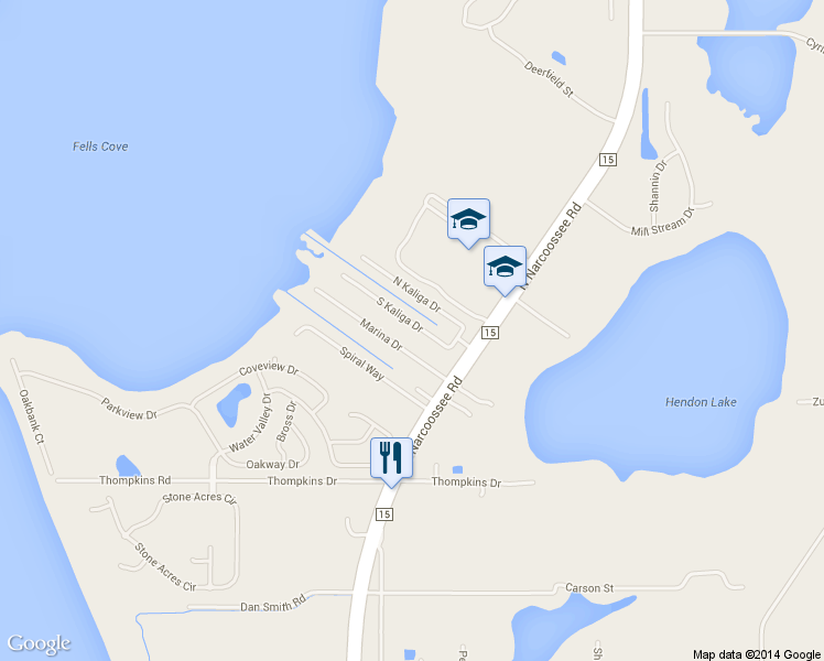 map of restaurants, bars, coffee shops, grocery stores, and more near 5090 South Kaliga Drive in St. Cloud