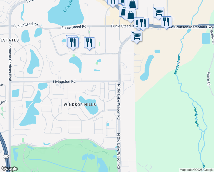 map of restaurants, bars, coffee shops, grocery stores, and more near 2672 Mayaguana Street in Kissimmee