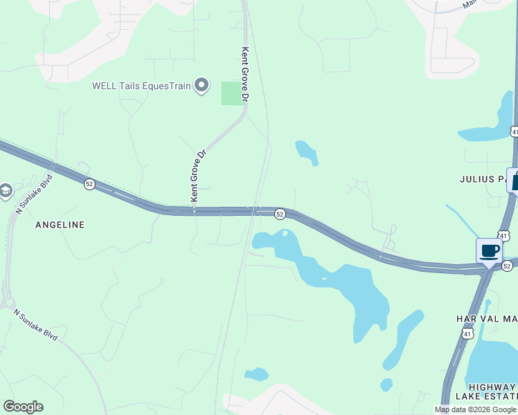map of restaurants, bars, coffee shops, grocery stores, and more near 18008 State Road 52 in Land O' Lakes