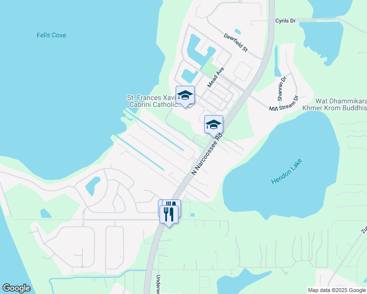 map of restaurants, bars, coffee shops, grocery stores, and more near 5106 North Kaliga Drive in St. Cloud
