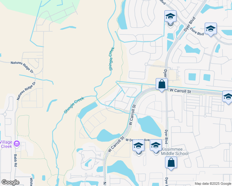 map of restaurants, bars, coffee shops, grocery stores, and more near 2695 Calistoga Avenue in Kissimmee