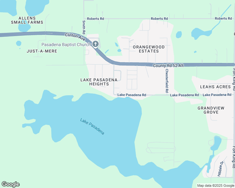 map of restaurants, bars, coffee shops, grocery stores, and more near 36020 Lake Pasadena Road in Dade City