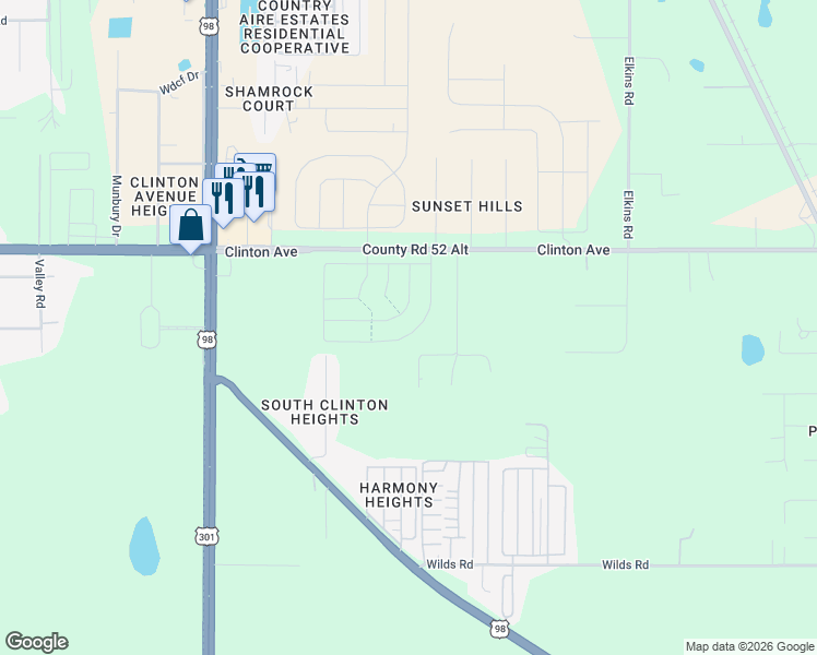 map of restaurants, bars, coffee shops, grocery stores, and more near 38447 Colwell Court in Dade