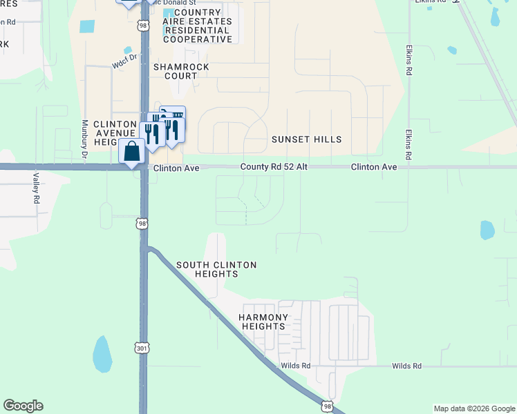 map of restaurants, bars, coffee shops, grocery stores, and more near 38447 Colwell Court in Dade City