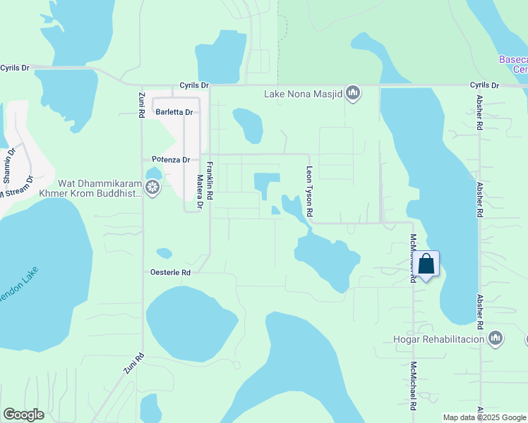 map of restaurants, bars, coffee shops, grocery stores, and more near 5700 Leon Tyson Road in St. Cloud