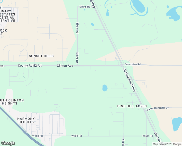 map of restaurants, bars, coffee shops, grocery stores, and more near 11704 Bur Mac Road in Dade City