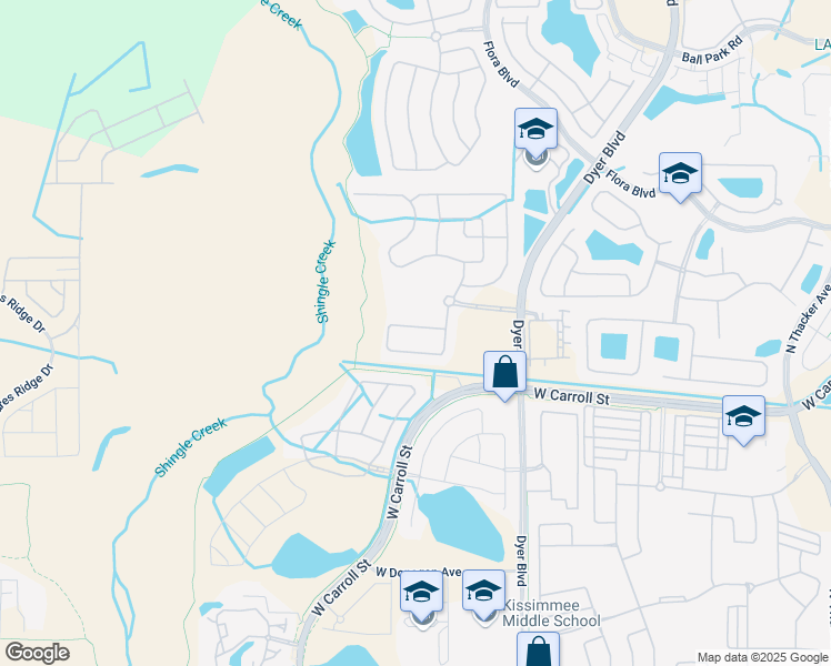 map of restaurants, bars, coffee shops, grocery stores, and more near 2620 San Simeon Way in Kissimmee
