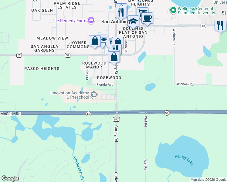 map of restaurants, bars, coffee shops, grocery stores, and more near 32704 Cantwell Drive in San Antonio
