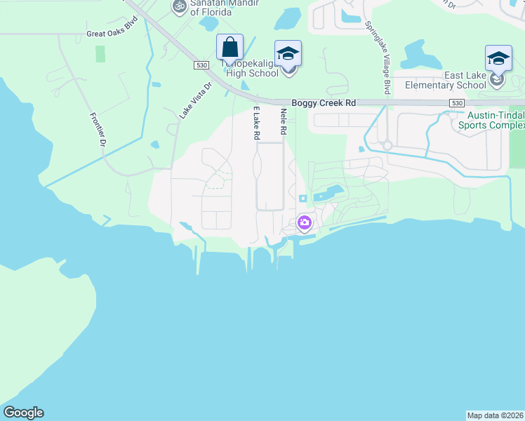 map of restaurants, bars, coffee shops, grocery stores, and more near 3651 Sharpey Road in Kissimmee