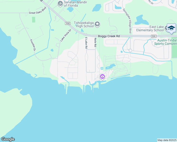 map of restaurants, bars, coffee shops, grocery stores, and more near 3651 Sharpey Road in Kissimmee