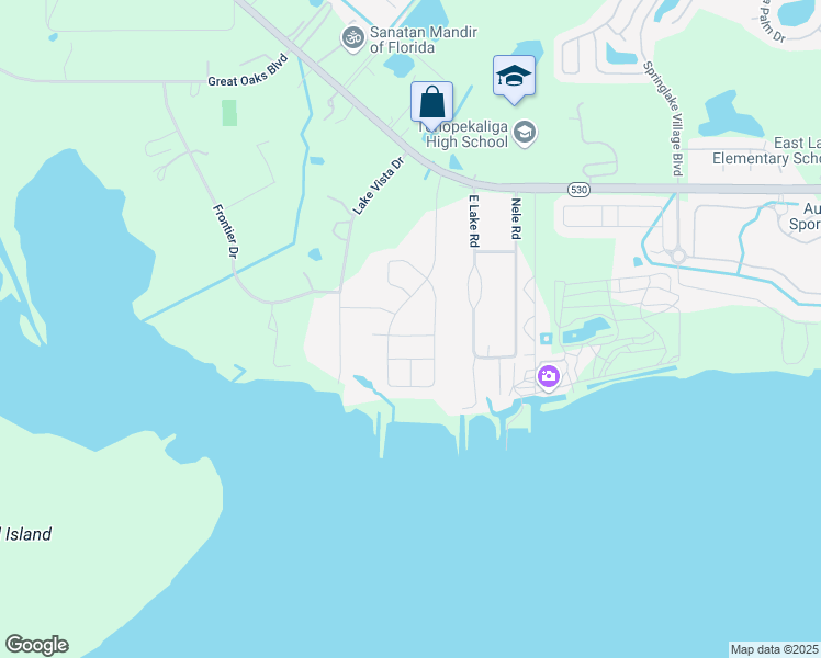 map of restaurants, bars, coffee shops, grocery stores, and more near 3575 Soda Springs Lane in Kissimmee