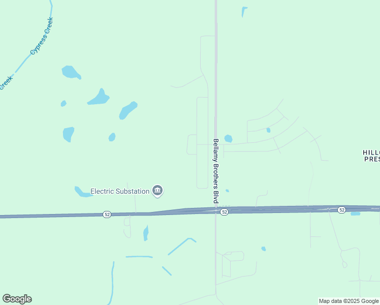 map of restaurants, bars, coffee shops, grocery stores, and more near 11815 Bellamy Brothers Boulevard in Dade City