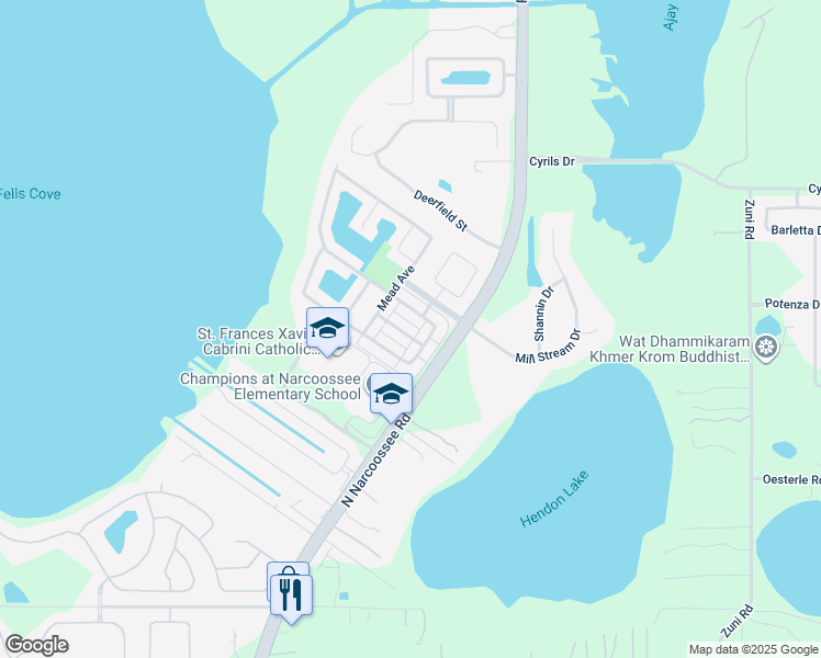 map of restaurants, bars, coffee shops, grocery stores, and more near 5041 Walker Street in St. Cloud