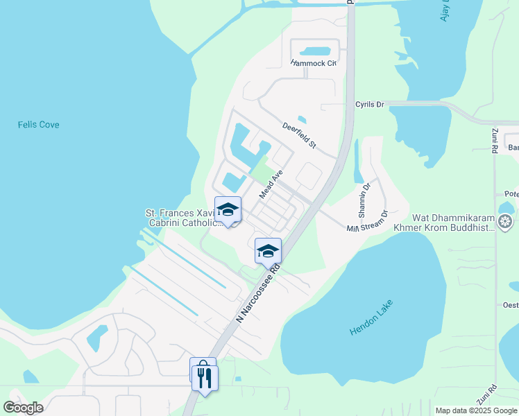 map of restaurants, bars, coffee shops, grocery stores, and more near 2671 Mead Avenue in St. Cloud