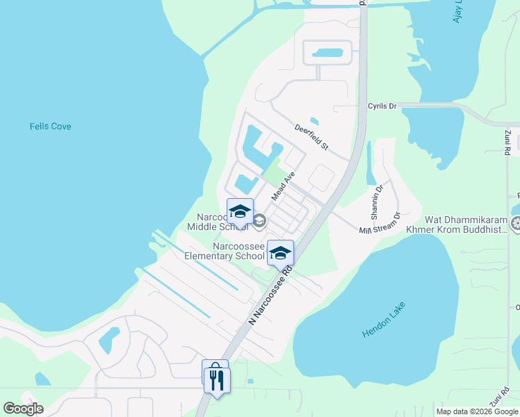 map of restaurants, bars, coffee shops, grocery stores, and more near 2671 Mead Avenue in St. Cloud