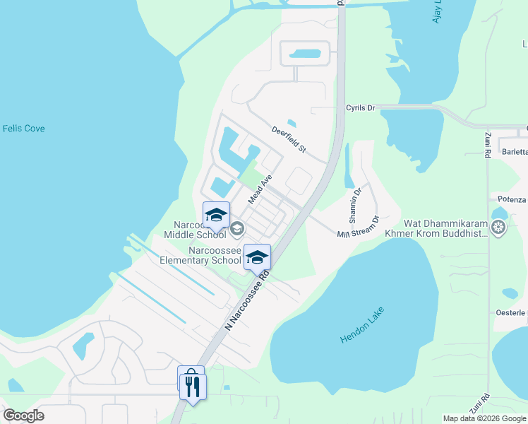 map of restaurants, bars, coffee shops, grocery stores, and more near 5041 Walker Street in St. Cloud
