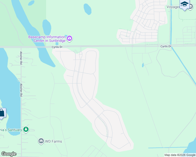 map of restaurants, bars, coffee shops, grocery stores, and more near 2773 Nature View Road in St. Cloud