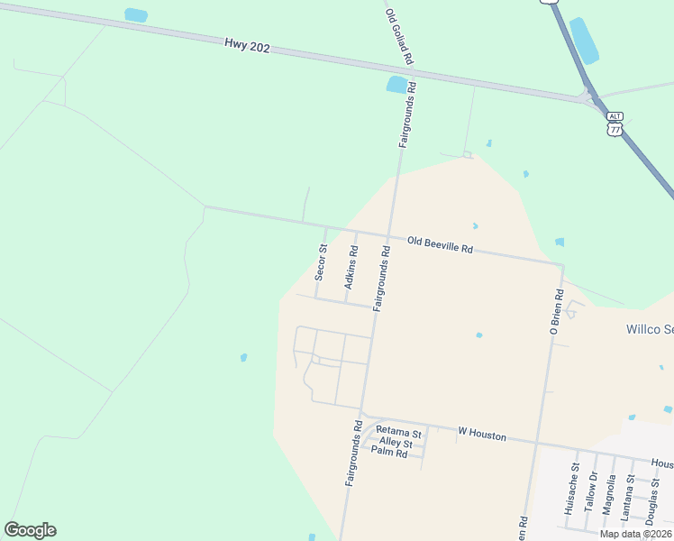 map of restaurants, bars, coffee shops, grocery stores, and more near 106 Adkins Road in Refugio