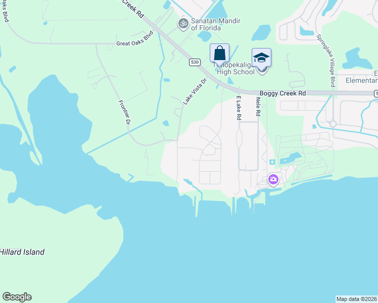 map of restaurants, bars, coffee shops, grocery stores, and more near 3528 Starkey Drive in Kissimmee