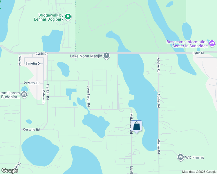map of restaurants, bars, coffee shops, grocery stores, and more near 5714 Eaglesnest Court in St. Cloud