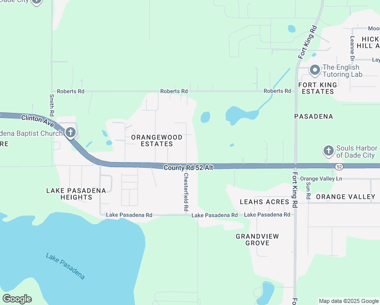 map of restaurants, bars, coffee shops, grocery stores, and more near 11801 Chesterfield Road in Dade City