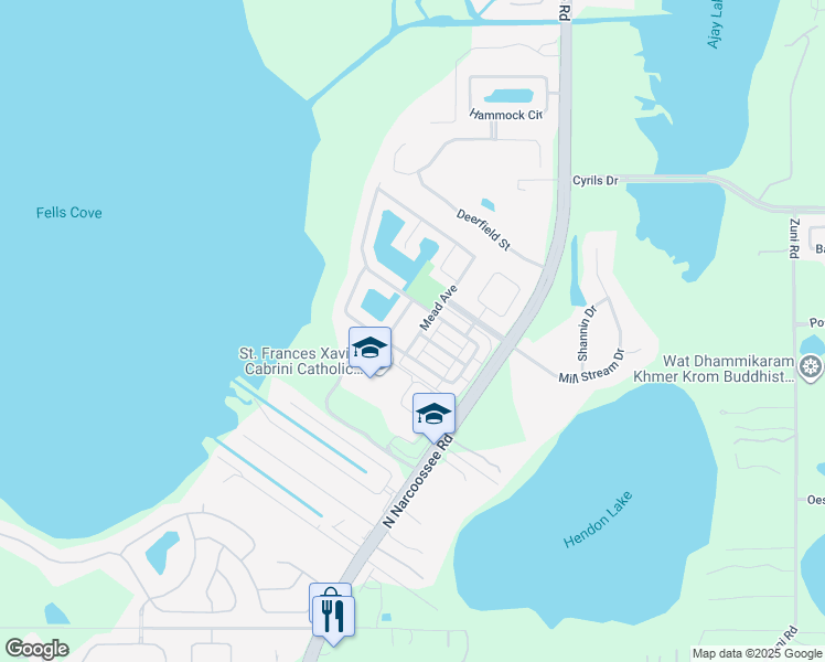 map of restaurants, bars, coffee shops, grocery stores, and more near 2671 Mead Avenue in St. Cloud